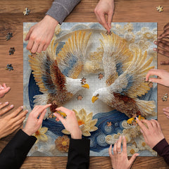 Quilled Twin Eagles Jigsaw Puzzle 1000 Pieces
