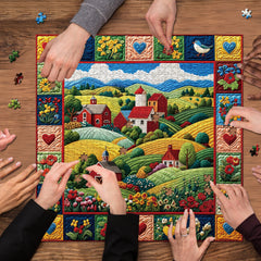 Quilted Homestead Jigsaw Puzzle 1000 Pieces