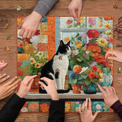 Quilted Cat Jigsaw Puzzle 1000 Pieces