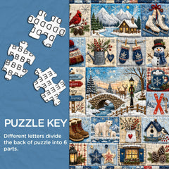 Winter Patchwork Jigsaw Puzzle 1000 Pieces