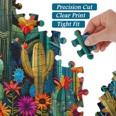 Patchwork Cactus Jigsaw Puzzle 1000 Piece