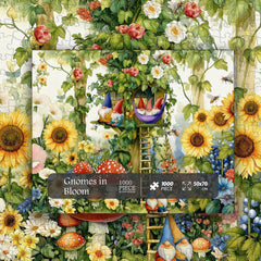 Gnomes In Bloom Jigsaw Puzzle 1000 Pieces