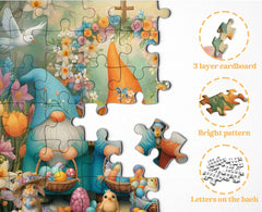 Easter Graden Gnomes Jigsaw Puzzle 1000 Pieces