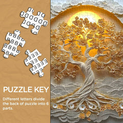 Golden Paper Tree Jigsaw Puzzle 1000 Pieces