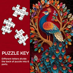 Jeweled Peacock Jigsaw Puzzle 1000 Pieces