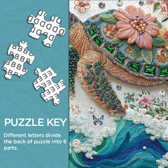 Floral Turtle Dance Jigsaw Puzzle 1000 Pieces