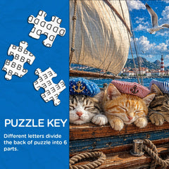 Nautical Cat Jigsaw Puzzle 1000 Piece