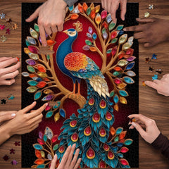 Jeweled Peacock Jigsaw Puzzle 1000 Pieces