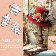 Vintage Floral Hat Jigsaw Puzzle 1000 Pieces