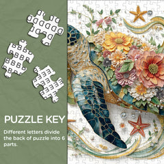 Blooming Turtle Jigsaw Puzzle 1000 Pieces