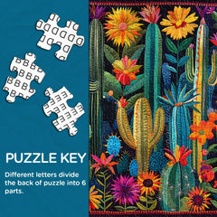 Patchwork Cactus Jigsaw Puzzle 1000 Piece