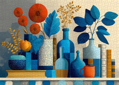 Variations en puzzle de 1000 pièces bleu