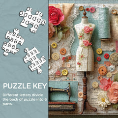 Floral Sewing Atelier Jigsaw Puzzle 1000 Pieces