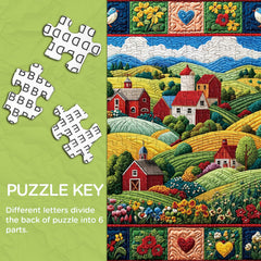 Quilted Homestead Jigsaw Puzzle 1000 Pieces