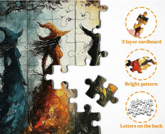 Colorful Witches Jigsaw Puzzle 1000 Pieces