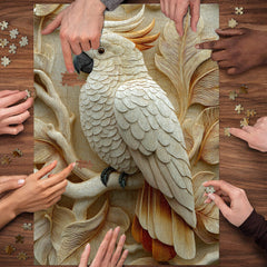Wood Carving Parrot Jigsaw Puzzle 1000 Pieces