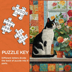 Quilted Cat Jigsaw Puzzle 1000 Pieces
