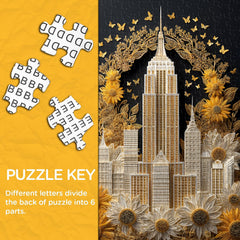 Sunflower Cityscape Jigsaw Puzzle 1000 Pieces