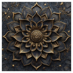 Black Gold Flower Jigsaw Puzzle 1000 Pieces