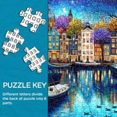Canal Starry Night Jigsaw Puzzle 1000 Pieces