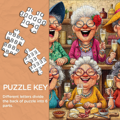 Tipsy Time with Besties Jigsaw Puzzle 1000 Pieces