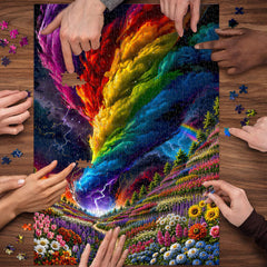 Rainbow Tornado Jigsaw Puzzle 1000 Pieces