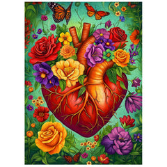 Puzzle en 1000 pièces Fleurs de Cœur