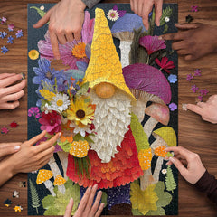 Flowers and Gnome Jigsaw Puzzle 1000 Pieces