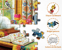 Colorful Threads Weave Spring Jigsaw Puzzle 1000 Pieces