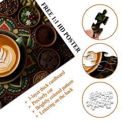 Mandala Coffee Jigsaw Puzzle 1000 Pieces