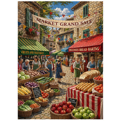 Village Market Jigsaw Puzzle 1000 Piece