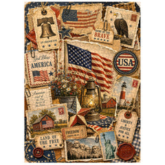 Vintage Americana Collage Jigsaw Puzzle 1000 Pieces