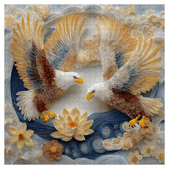 Quilled Twin Eagles Jigsaw Puzzle 1000 Pieces