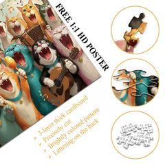 Joyful Cat Concert Jigsaw Puzzle 1000 Piece