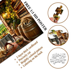 Sunlit Tuscan Wine Cellar Jigsaw Puzzle 1000 Pieces