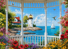 Sea-Kissed Lighthouse Jigsaw Puzzle 1000 Piece