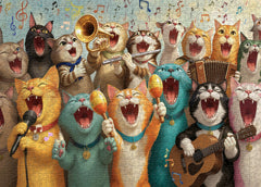 Joyful Cat Concert Jigsaw Puzzle 1000 Piece