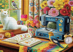 Puzzle de printemps 1000 pièces « Tissages colorés »