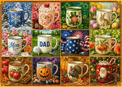 Holiday Mug Collection Jigsaw Puzzle 1000 Piece