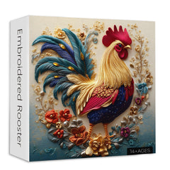 Embroidered Rooster Jigsaw Puzzle 1000 Pieces