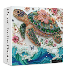Floral Turtle Dance Jigsaw Puzzle 1000 Pieces