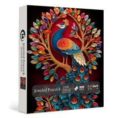 Jeweled Peacock Jigsaw Puzzle 1000 Pieces
