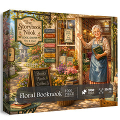 Floral Booknook Jigsaw Puzzle 1000 Piece