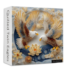 Quilled Twin Eagles Jigsaw Puzzle 1000 Pieces