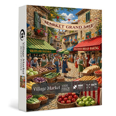 Village Market Jigsaw Puzzle 1000 Piece
