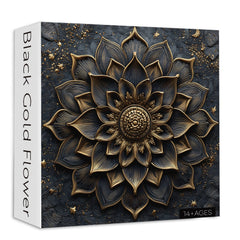 Black Gold Flower Jigsaw Puzzle 1000 Pieces