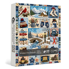 Winter Patchwork Jigsaw Puzzle 1000 Pieces