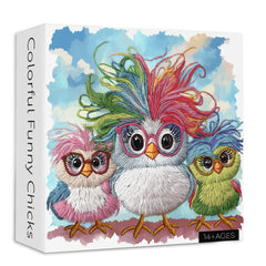 Colorful Funny Chicks Jigsaw Puzzle 1000 Piece