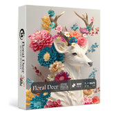 Floral Deer Jigsaw Puzzles 1000 Pieces