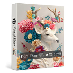 Floral Cerf Puzzle 1000 Pièces